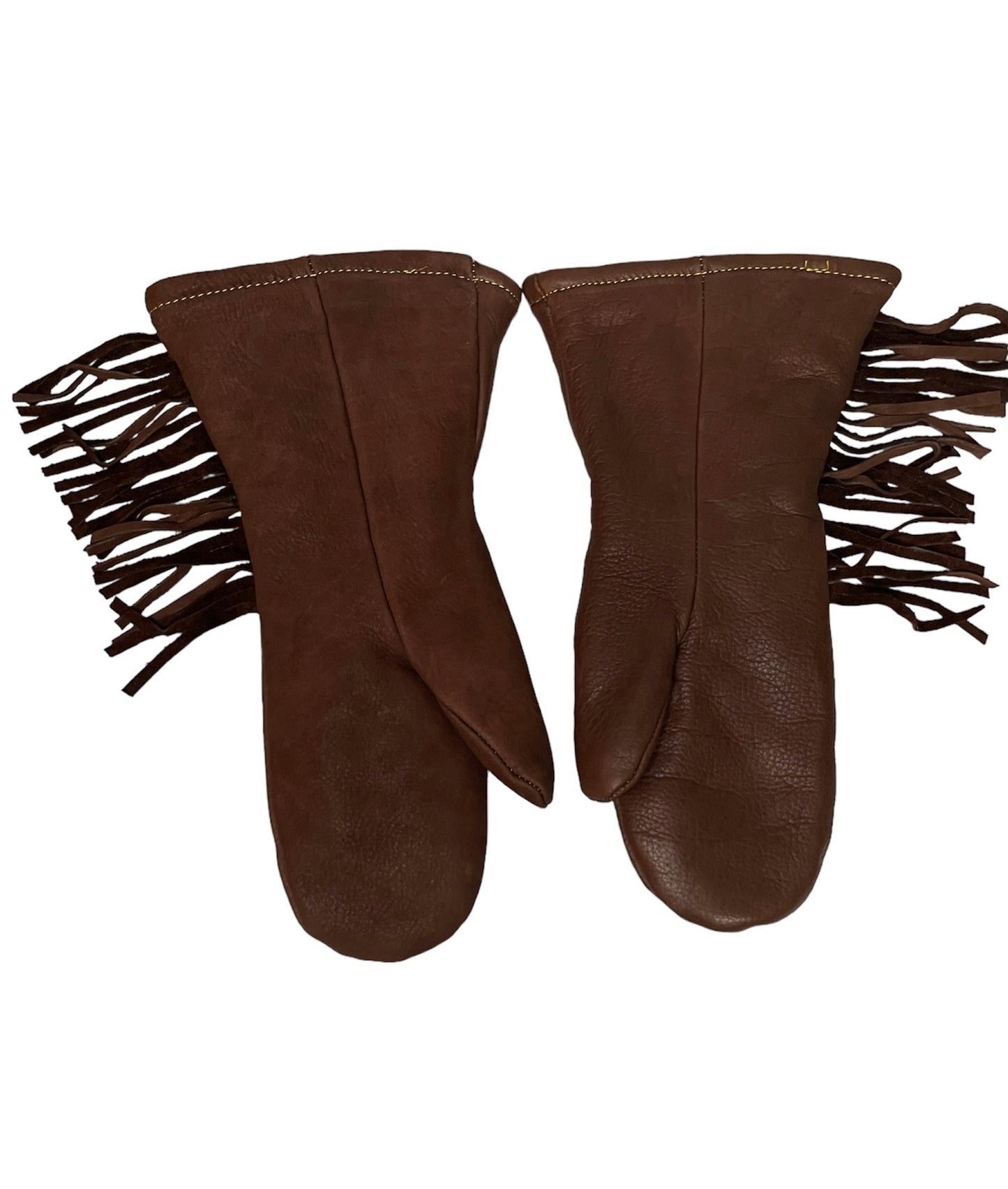 Moca Brown Fringe Mitts
