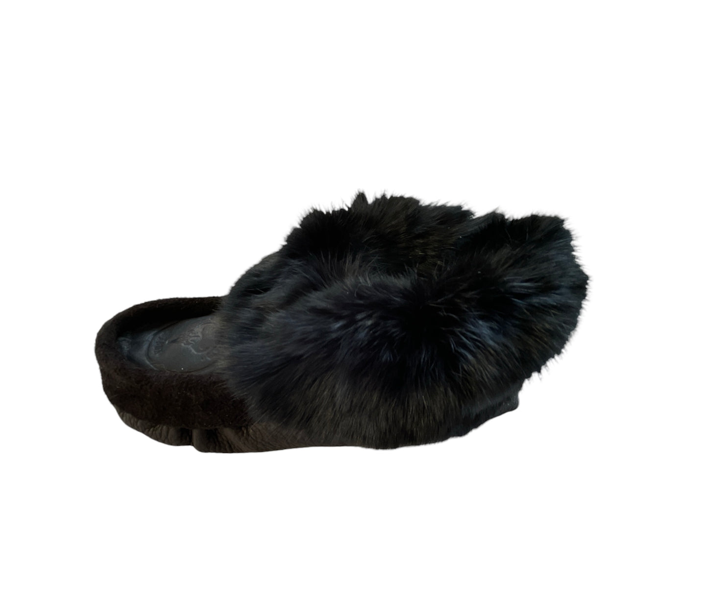 Black Bison Leather Moccasins
