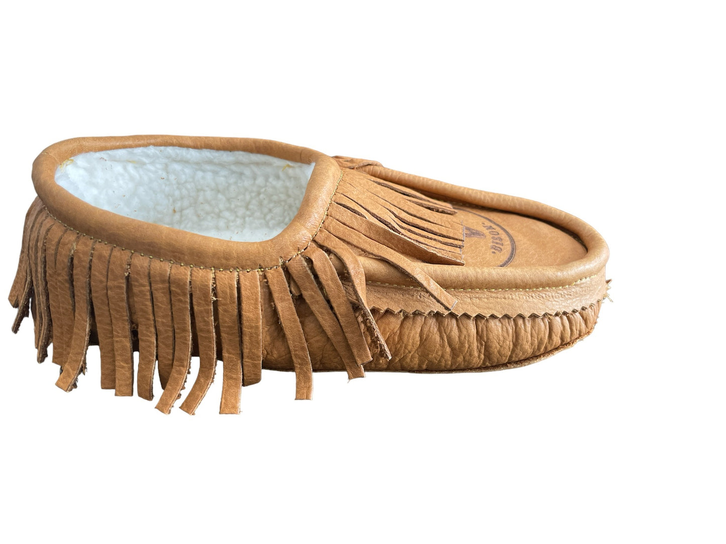 Cowboy Brown Fringe Moccasin