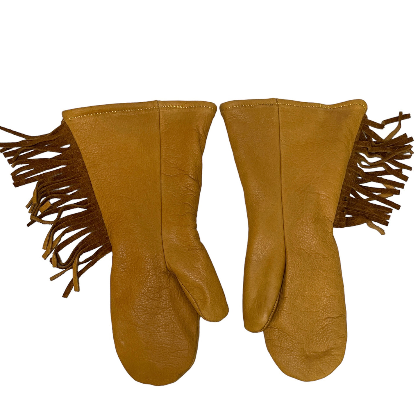 Cowboy Brown Fringe Mitts