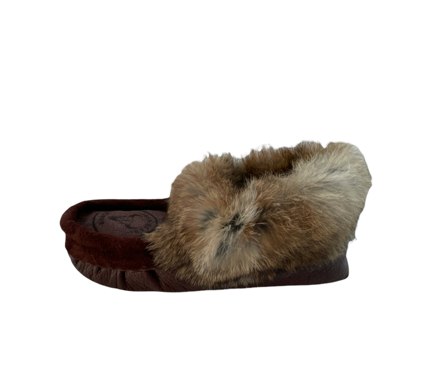 Brown Bison Leather Moccasins