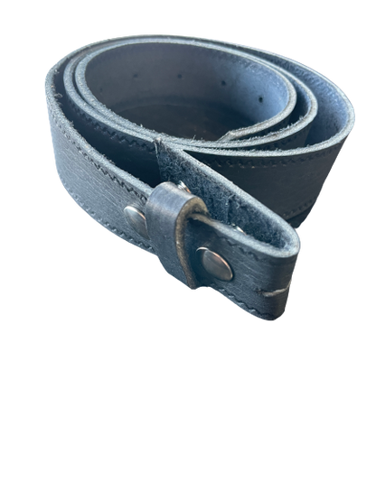 Black Bison Leather Belt - Thick 1.5 " Wide